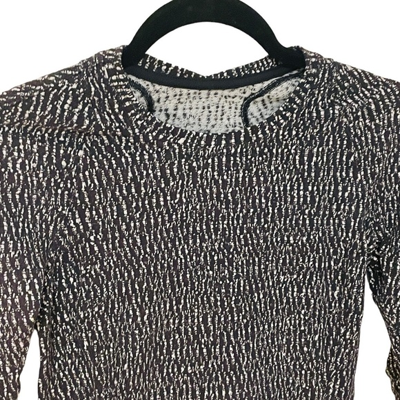 LULULEMON Runderful Long Sleeve RULU Knotted Jacquard Black White NWOT SZ 4 - Picture 11 of 16